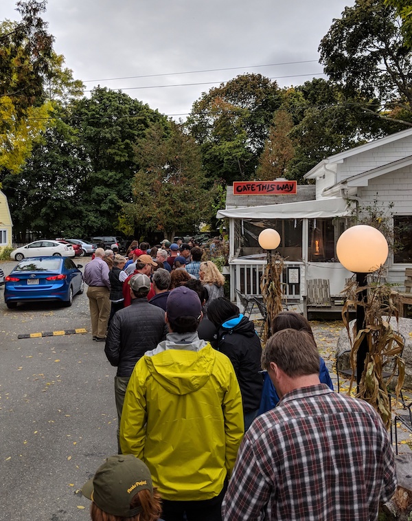 Mornings are crowded at Cafe This Way