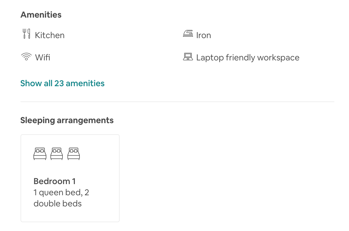 Listed Amenities