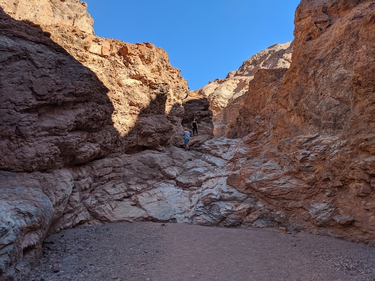 Hard bedrock at the end of the Natural Bridge hike