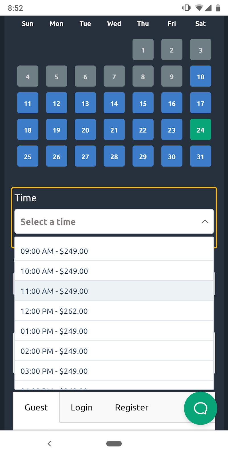 Day Flight Prices