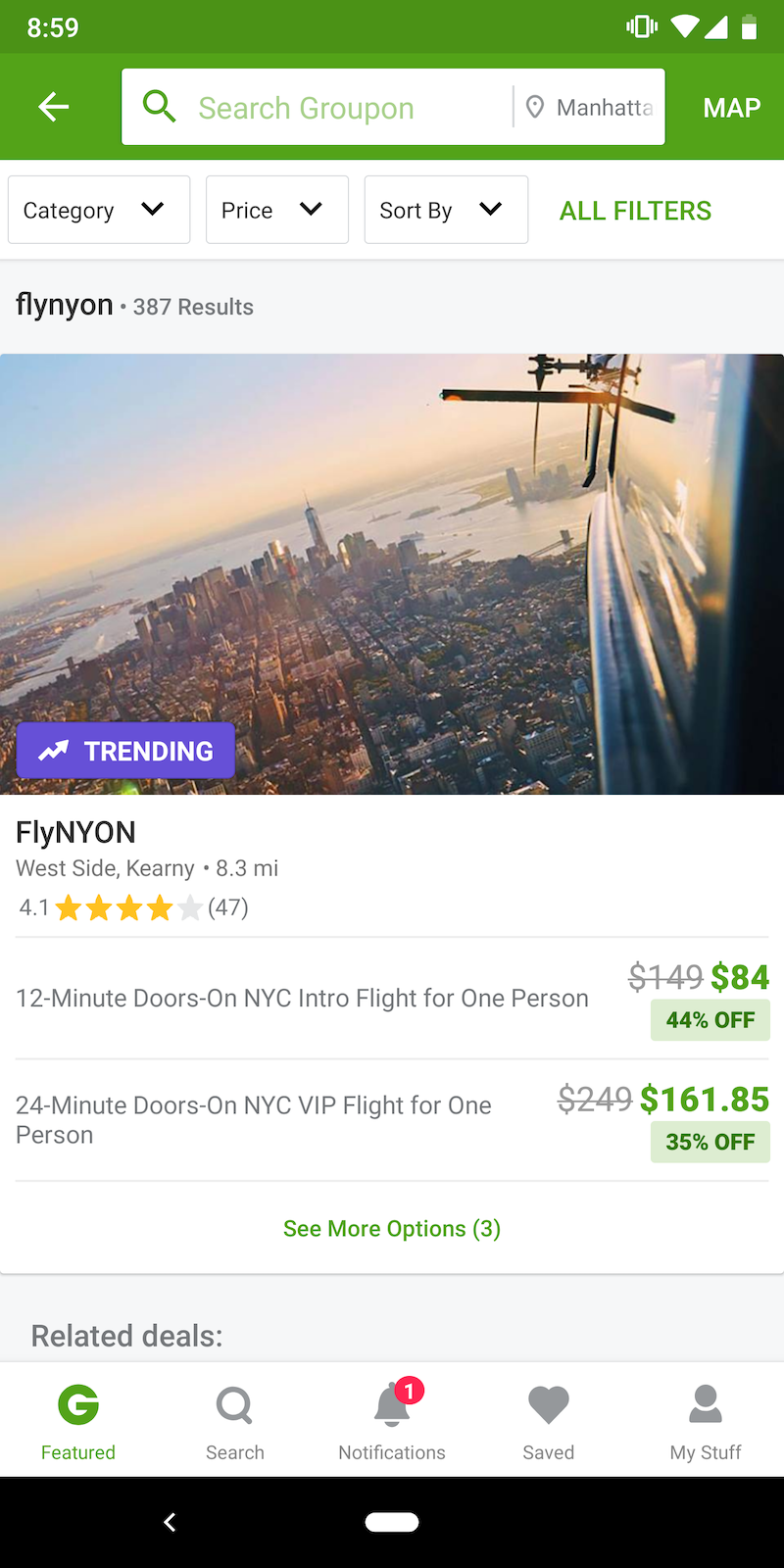 Search FlyNYON on Groupon at Manhattan