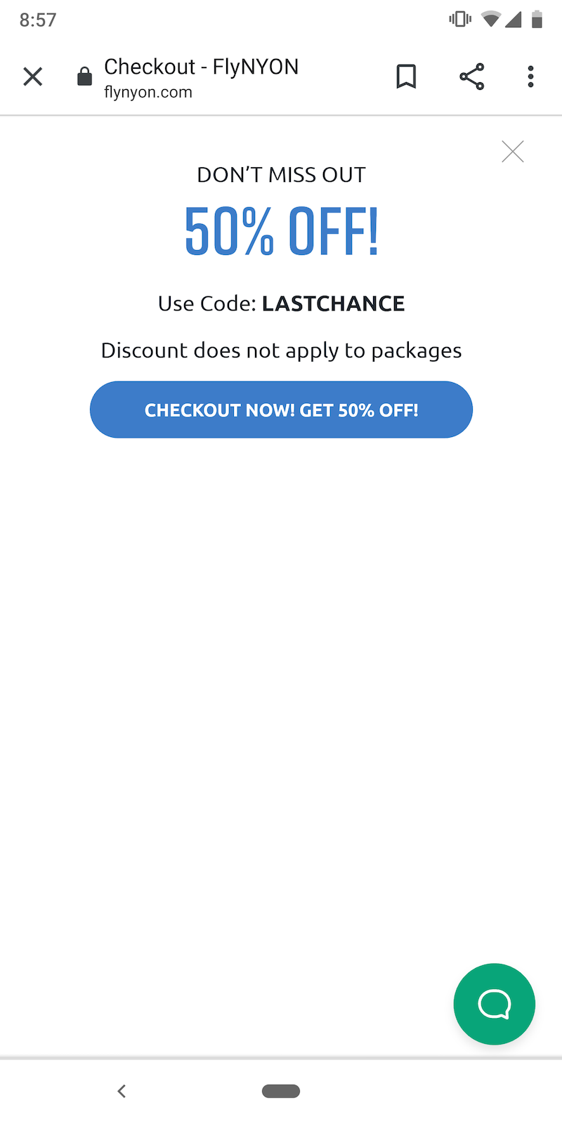 Code at Checkout Page