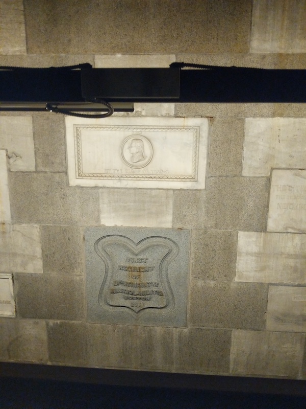 Glimpse at the Commemorative Stones from the elevator